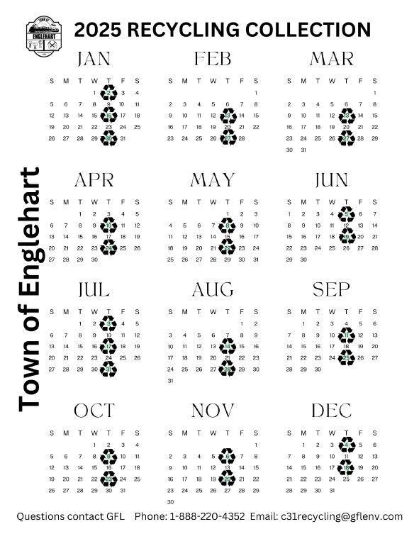 2025 Recycling Schedule