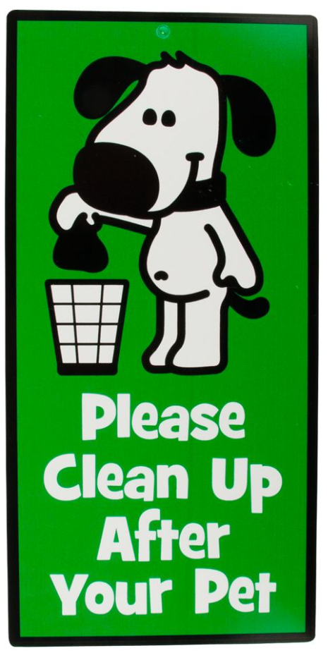 Clean up after your pet cartoon