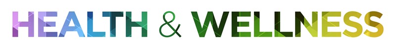health and wellness colorful font