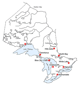 Ontario map