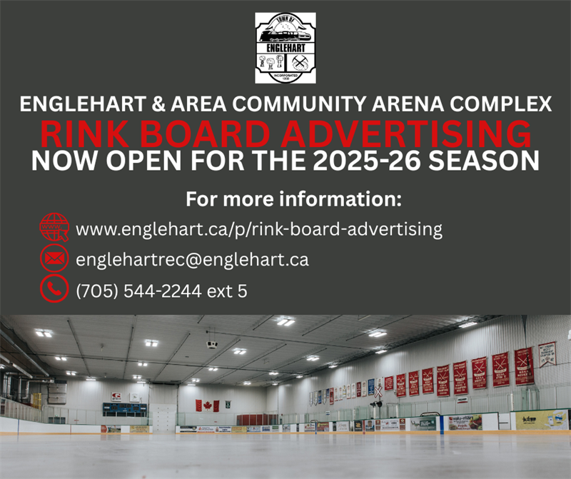 Rink advertising board information
